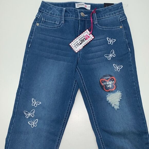 🔥BEAUTEES GIRLS JEANS KIDS SIZE 10 New - Picture 3 of 4